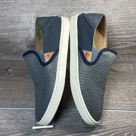 Olukai Pehuea Slip On Gray Women’s Size 7.5 Mesh Collapsible Heel Sneakers - Picture 9 of 11